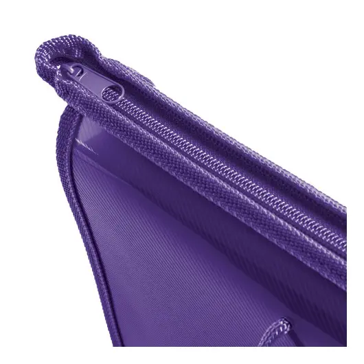 Папка на молнии с ручками ПИФАГОР, А4, пластик, молния сверху, однотонная фиолетовая, 228237, фото 4