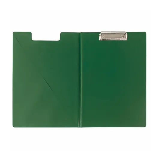 Папка-планшет BRAUBERG, А4 (340х240 мм), с прижимом и крышкой, картон/ПВХ, зеленая, 228340, фото 3