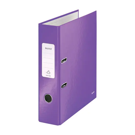 Папка-регистратор LEITZ, механизм 180°, с покрытием пластик, 80 мм, фиолетовая, 10101268, фото 7