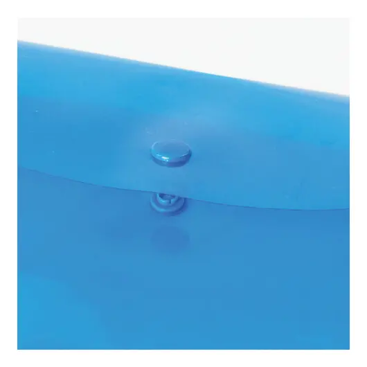 Папка-конверт с кнопкой БОЛЬШОГО ФОРМАТА (300х430 мм), А3, прозрачная, синяя, 0,15 мм, STAFF, 228666, фото 4