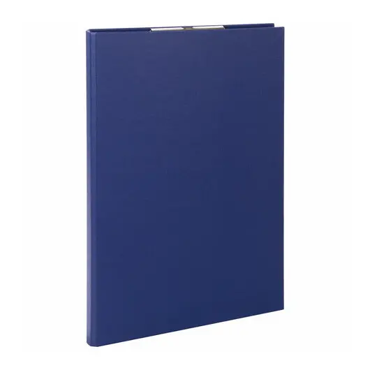 Папка-планшет STAFF, А4 (230х314 мм), с прижимом и крышкой, картон/бумвинил, синяя, 229054, фото 1