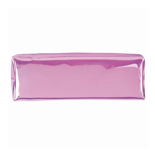 Пенал-косметичка ЮНЛАНДИЯ, прозрачный полиуретан, Glossy, розовый, 20х5х6 см, код_1С, 228984, фото 4