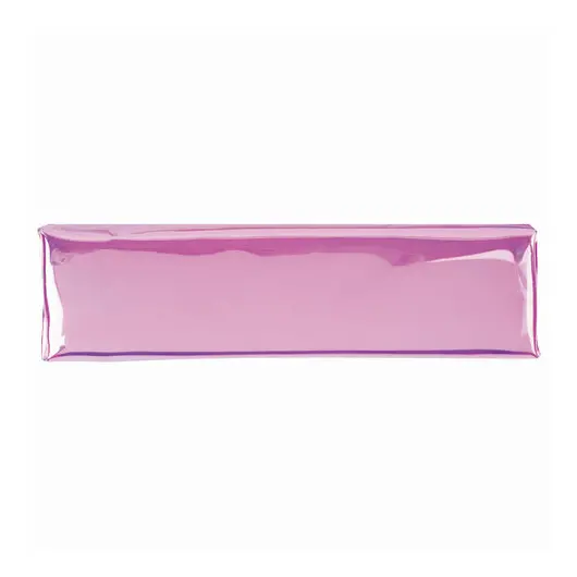 Пенал-косметичка ЮНЛАНДИЯ, прозрачный полиуретан, Glossy, розовый, 20х5х6 см, код_1С, 228984, фото 5
