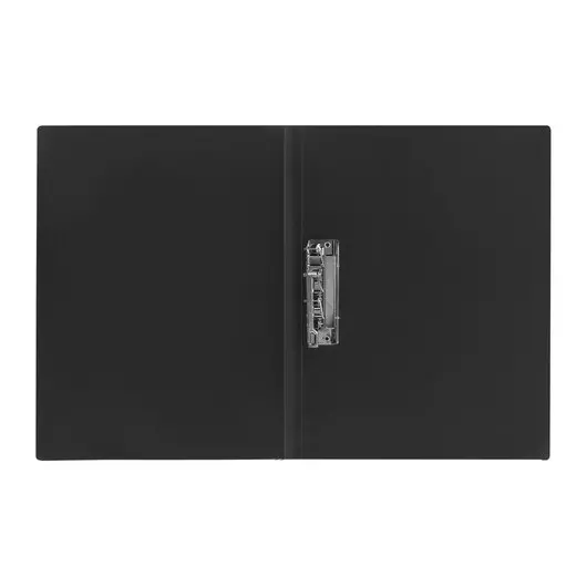 Папка с боковым металлическим прижимом STAFF, черная, до 100 листов, 0,5 мм, 229233, фото 3