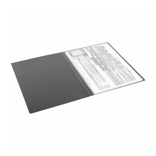 Папка с пластиковым скоросшивателем STAFF, черная, до 100 листов, 0,5 мм, 229231, фото 6