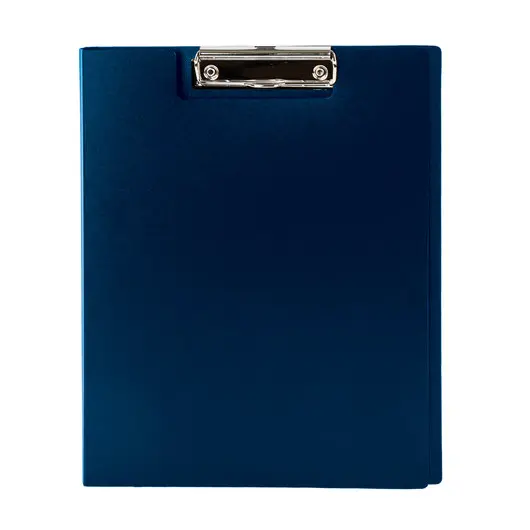 Папка-планшет STAFF, А4 (310х230 мм), с прижимом и крышкой, пластик, синяя, 0,5 мм, 229220, фото 2