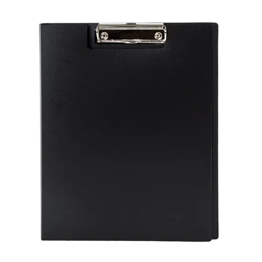 Папка-планшет STAFF, А4 (310х230 мм), с прижимом и крышкой, пластик, черная, 0,5 мм, 229221, фото 2