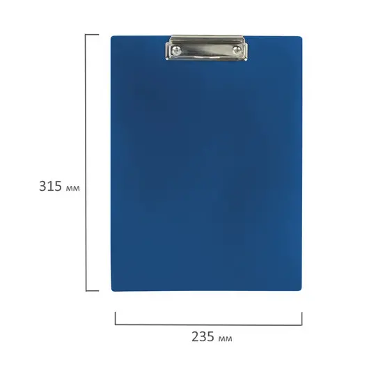 Доска-планшет STAFF с прижимом А4 (315х235 мм), пластик, 1 мм, синяя, 229222, фото 5