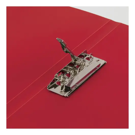 Папка с боковым металлическим прижимом STAFF, красная, до 100 листов, 0,5 мм, 229234, фото 5