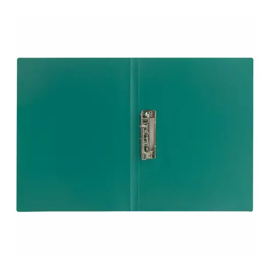 Папка с боковым металлическим прижимом STAFF, зеленая, до 100 листов, 0,5 мм, 229235, фото 3