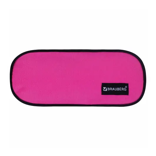 Пенал-косметичка BRAUBERG овальный, полиэстер, Pink, 22х9х5 см, 229270, фото 3