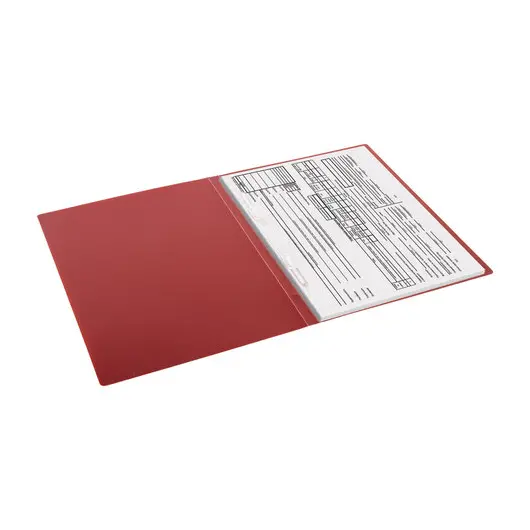Папка с пластиковым скоросшивателем STAFF, красная, до 100 листов, 0,5 мм, 229229, фото 7