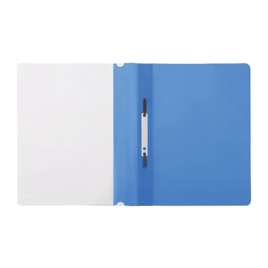 Скоросшиватель пластиковый STAFF, А4, 100/120 мкм, голубой, 229236, фото 2