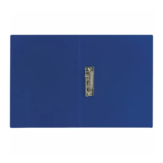 Папка с боковым металлическим прижимом STAFF, синяя, до 100 листов, 0,5 мм, 229232, фото 3