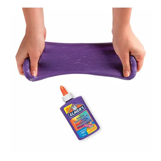 Клей для слаймов канцелярский цветной (непрозрачный) ELMERS Opaque Glue, 147 мл, фиолетовый,2109502, фото 3