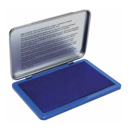 Штемпельная подушка TRODAT IDEAL (110*70 мм), металлическая, синяя, 9072Мс, 153122, фото 2