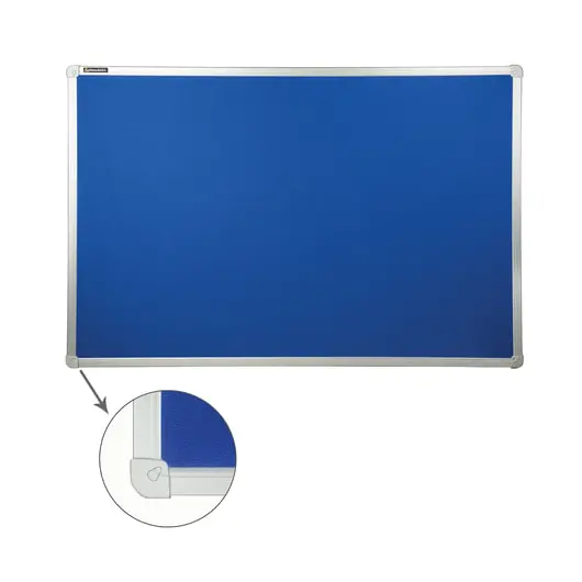 Доска c текстильным покрытием для объявлений (60х90 см) синяя, BRAUBERG, 231700, фото 1