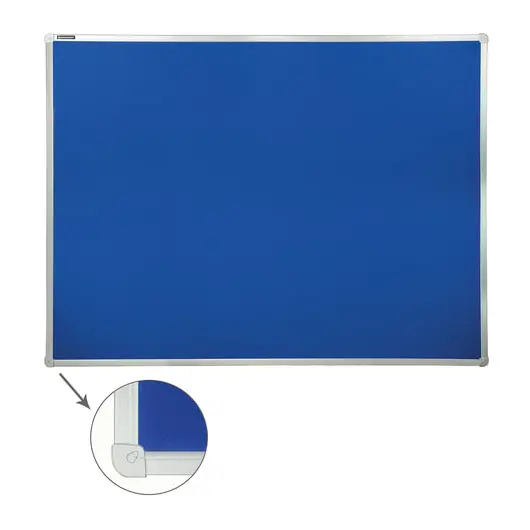 Доска c текстильным покрытием для объявлений (90х120 см) синяя, BRAUBERG, 231701, фото 1