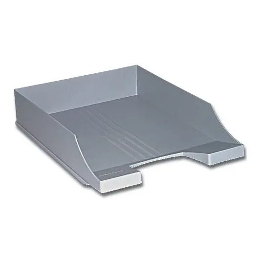 Лоток горизонтальный для бумаг BRAUBERG-CONTRACT, А4 (340х254х66,5 мм), серый, 230880, фото 1