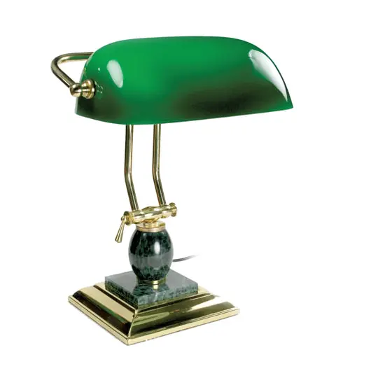 Светильник настольный из мрамора GALANT, основание - зеленый мрамор с золотистой отделкой, 231488, фото 1