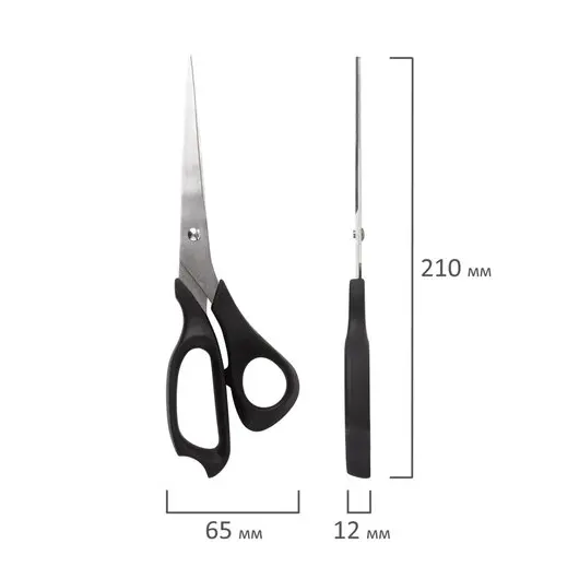 Ножницы STAFF, 210 мм, чёрные, 235460, фото 6