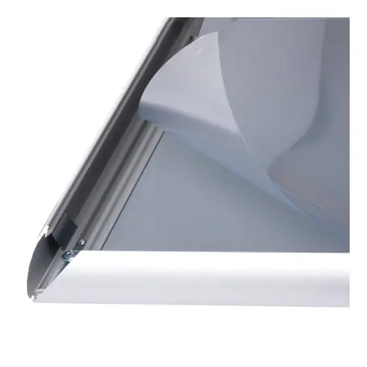 Рамка настенная для рекламы, А4 (210х297 мм), алюминиевый профиль, прижимные стороны, BRAUBERG, 232203, фото 3