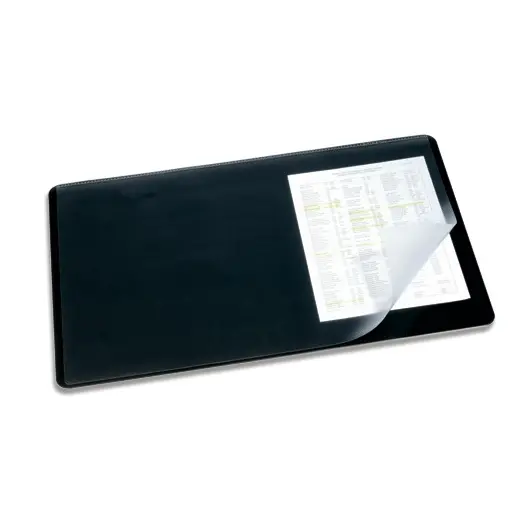 Коврик-подкладка настольный для письма (530х400 мм), c прозрачным листом, черный, DURABLE, 7202-01, фото 1