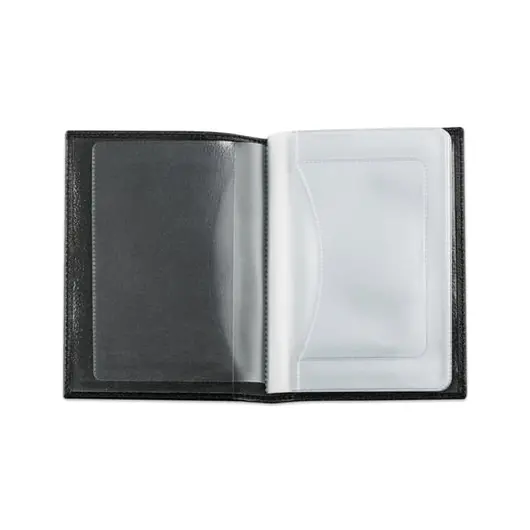 Бумажник водителя BEFLER &quot;Грейд&quot;, натуральная кожа, тиснение, 6 пластиковых карманов, черный, BV.1.-9, фото 2