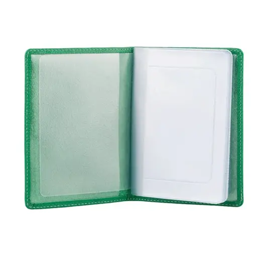 Бумажник водителя FABULA &quot;Every day&quot;, натуральная кожа, тиснение, 6 пластиковых карманов, зеленый, BV.53.FP, фото 2
