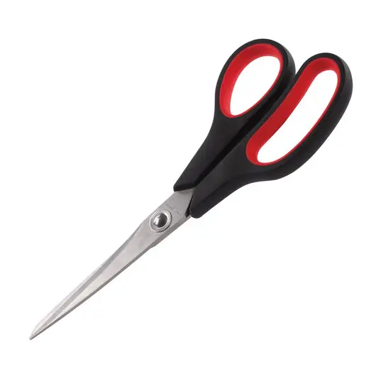 Ножницы ГВАРДИЯ &quot;Soft Grip&quot;, 190 мм, резиновые вставки, чёрно-красные, 3-х сторонняя заточка, 236928, фото 2