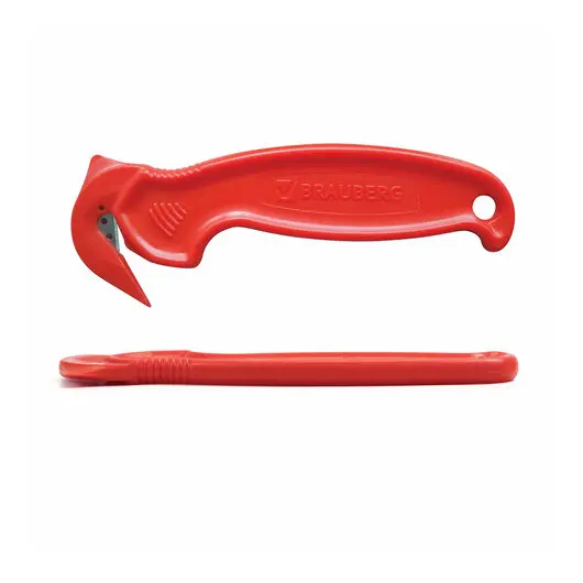 Нож складской безопасный BRAUBERG &quot;Logistic&quot;, для вскрытия упаковочных материалов, красный, блистер, 236969, фото 6