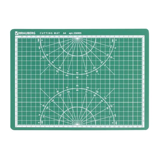 Мат для резки BRAUBERG, 3-слойный, А4 (300х220 мм), двусторонний, толщина 3 мм, зеленый, 236905, фото 3