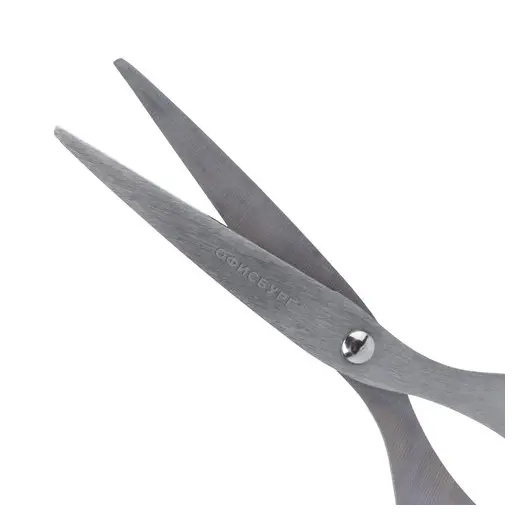 Ножницы ОФИСБУРГ, 160 мм, классической формы, чёрные, 2-х сторонняя заточка, 236932, фото 4