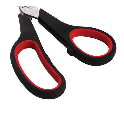 Ножницы ГВАРДИЯ &quot;Soft Grip&quot;, 190 мм, резиновые вставки, чёрно-красные, 3-х сторонняя заточка, 236928, фото 5