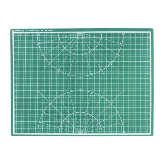 Мат для резки BRAUBERG, 3-слойный, А2 (600х450 мм), двусторонний, толщина 3 мм, зеленый, 236903, фото 3
