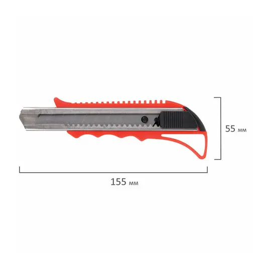 Нож канцелярский 18 мм STAFF &quot;PRO&quot;, усиленный, металлические направляющие, автофиксатор, ассорти, 237083, фото 10