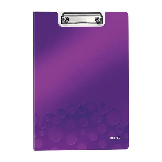 Папка-планшет LEITZ &quot;WOW&quot;, с верхним прижимом и крышкой, A4, 330х230 мм, полифом, фиолетовая, 41990062, фото 2