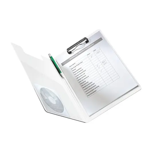 Папка-планшет LEITZ &quot;WOW&quot;, с верхним прижимом и крышкой, A4, 330х230 мм, полифом, зеленая, 41990064, фото 4