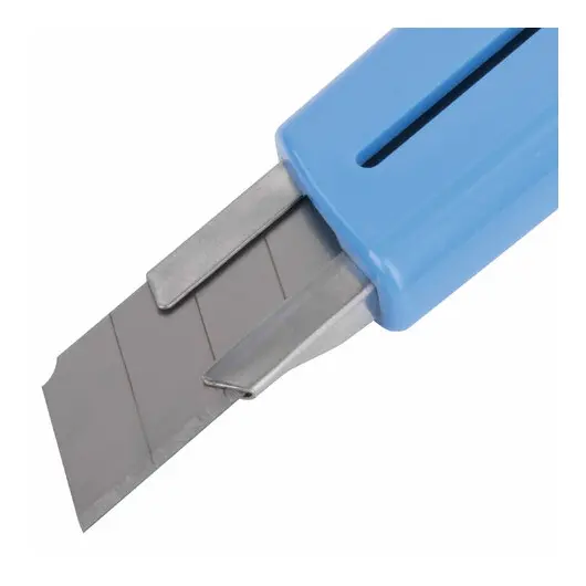 Нож канцелярский 18 мм BRAUBERG &quot;Delta&quot;, автофиксатор, цвет корпуса голубой, блистер, 237087, фото 5