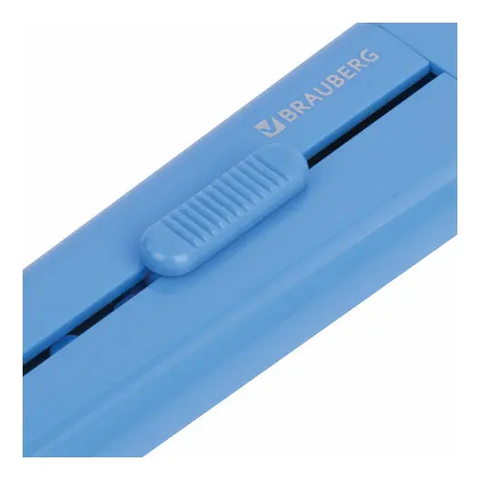 Нож канцелярский 18 мм BRAUBERG &quot;Delta&quot;, автофиксатор, цвет корпуса голубой, блистер, 237087, фото 7