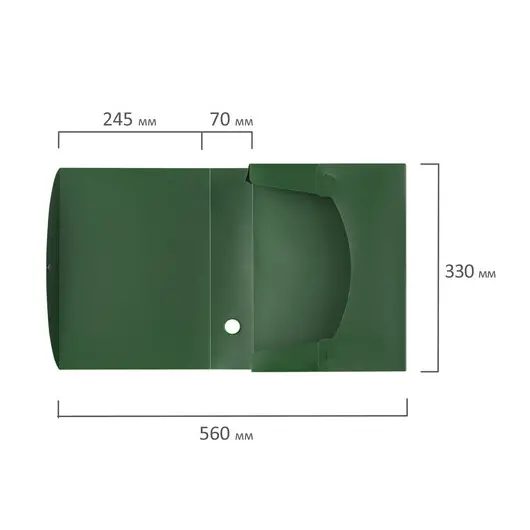 Короб архивный (330х245 мм), 70 мм, пластик, разборный, до 750 листов, зеленый, 0,7мм, STAFF, 237277, фото 8