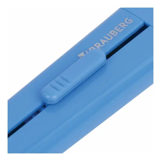 Нож канцелярский 9 мм BRAUBERG &quot;Delta&quot;, автофиксатор, цвет корпуса голубой, блистер, 237086, фото 7