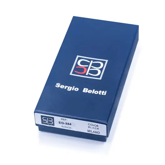 Футляр для ключей SERGIO BELOTTI, натуральная кожа, застежка - 2 магнитные кнопки, 57х130х20 мм, черный, 344, фото 3