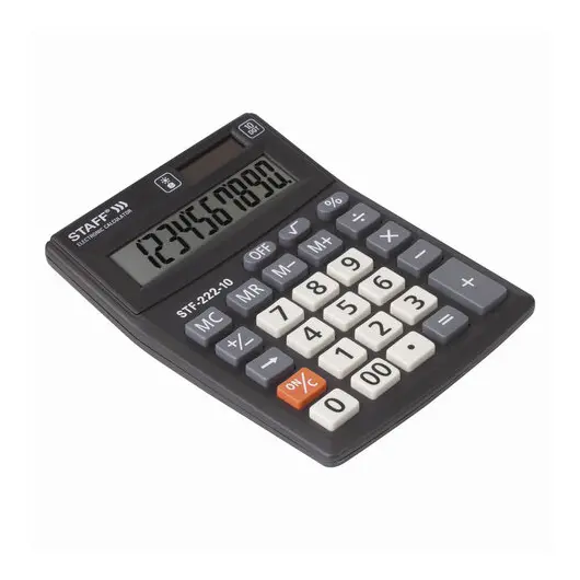 Калькулятор настольный STAFF PLUS STF-222, КОМПАКТНЫЙ (138x103 мм), 10 разрядов, двойное питание, 250419, фото 3