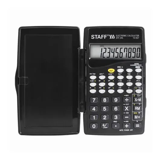 Калькулятор инженерный STAFF STF-245, КОМПАКТНЫЙ (120х70 мм), 128 функций, 10 разрядов, 250194, фото 1