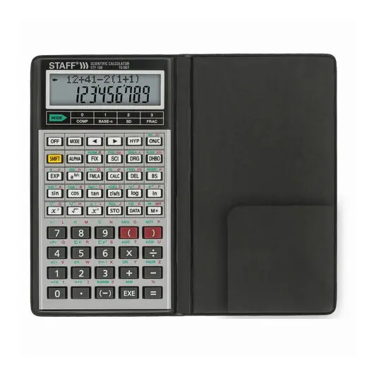 Калькулятор инженерный двухстрочный STAFF STF-169 (143х78 мм), 242 функции, 10+2 разрядов, 250138, фото 2