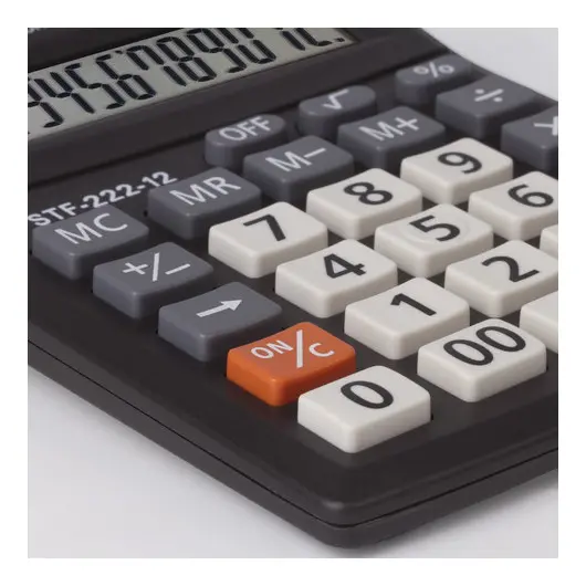 Калькулятор настольный STAFF PLUS STF-222, КОМПАКТНЫЙ (138x103 мм), 12 разрядов, двойное питание, 250420, фото 6