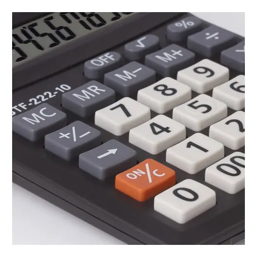 Калькулятор настольный STAFF PLUS STF-222, КОМПАКТНЫЙ (138x103 мм), 10 разрядов, двойное питание, 250419, фото 7