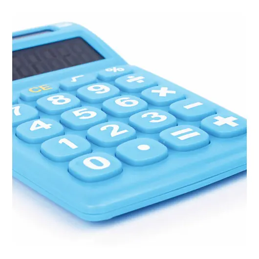 Калькулятор ЮНЛАНДИЯ карманный, 8 разрядов, двойное питание, 138х80мм, ОРАНЖЕВЫЙ, бли, фото 7