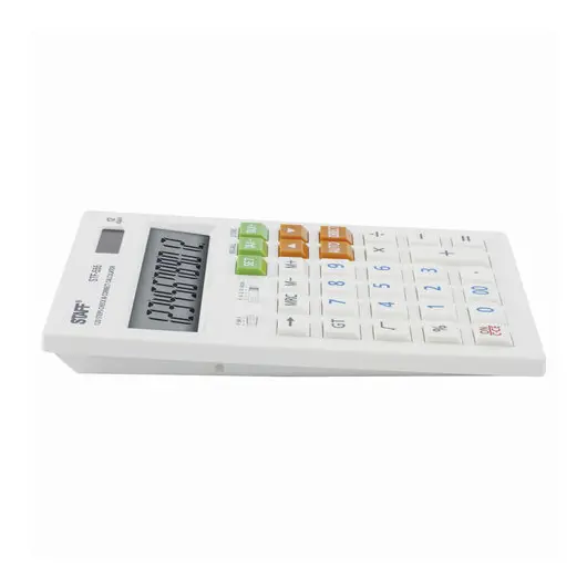 Калькулятор настольный STAFF STF-555-WHITE (205х154 мм), 12 разрядов, двойное питание, CORRECT, TAX, БЕЛЫЙ, 250305, фото 4